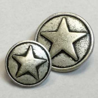 M-177C - 5-Point Star Metal Button, 13/16" 